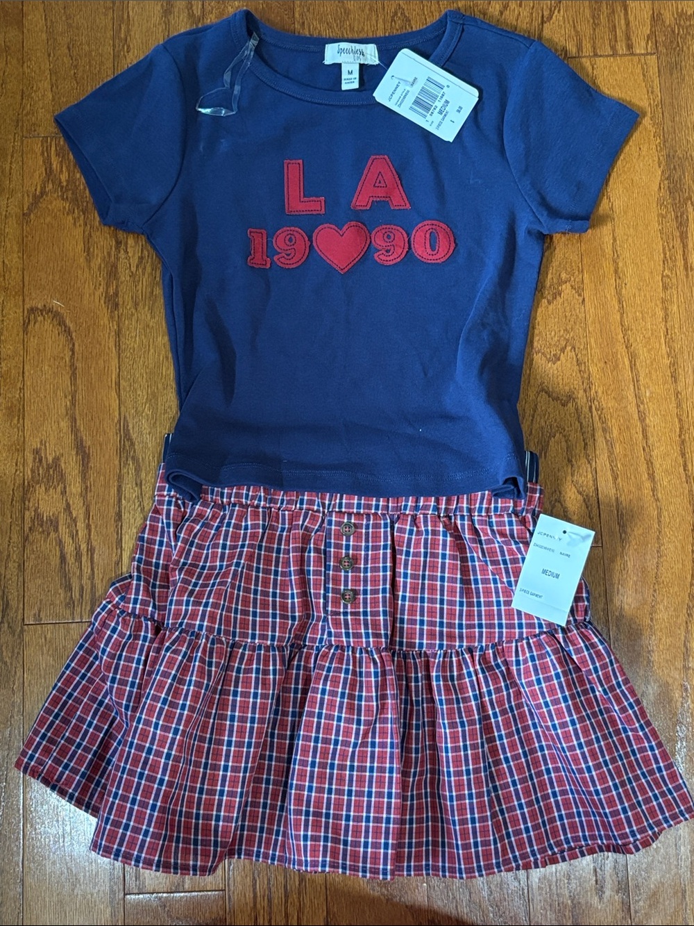 jcpenney Navy and Red Girls 2-Piece Matching Set